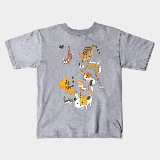 Raining kitty Kids T-Shirt by drawnbyhanna